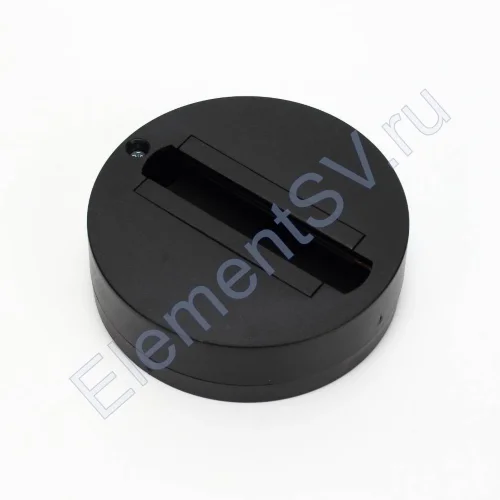 База для трековых светильников 2L круглая NX45 (однофазная, 2 провода, черная) - фото.