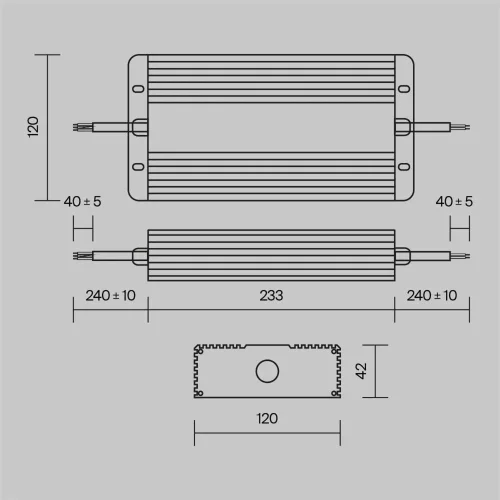 Источник напряжения 48В 400Вт IP67 PSL008 (Серебро) - фото 6