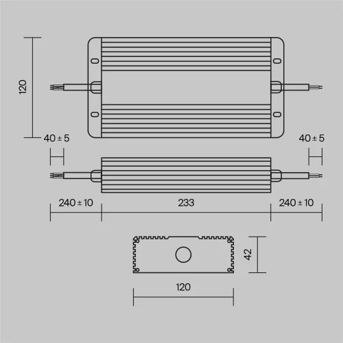Источник напряжения 48В 400Вт IP67 PSL008 (Серебро) PSL008-400W-48V-IP67 - фото 2