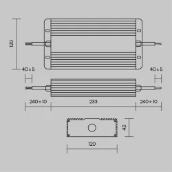Источник напряжения 48В 400Вт IP67 PSL008 (Серебро) PSL008-400W-48V-IP67