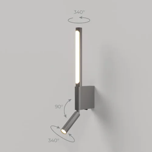 Светильник настенный светодиодный Sarca LED графит 4000К 40111/LED графит - фото 5