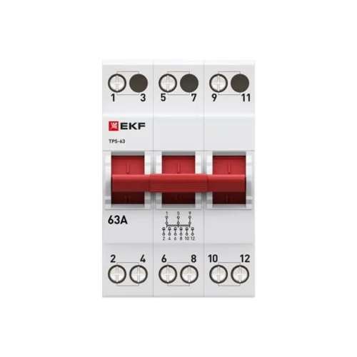 Переключатель трехпозиционный ТПС-63 3P 63А PROxima EKF TPS363 - фото 3