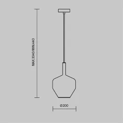Подвесной светильник Duality E27х1 (Черный)