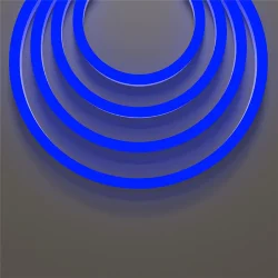 Гибкий неон 25x13 220В 8Вт/м Blue IP65 50м (Белый)