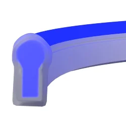 Гибкий неон 25x13 220В 8Вт/м Blue IP65 50м (Белый)