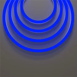 Гибкий неон 25х13 220В 8Вт/м Синий IP65 50м (Белый) 201235