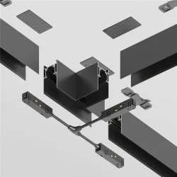 Коннектор Т-образный Gravity накладной черный (Черный)