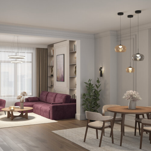 Светильник подвесной FLOA, 12 Вт, 3000К, ?220?1500 мм, металл, стекло, черный, янтарный. Фото 6