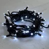 Гирлянда Нить 10м Белая 24В, 75 LED, Провод Черный Каучук, IP65. Фото 1.