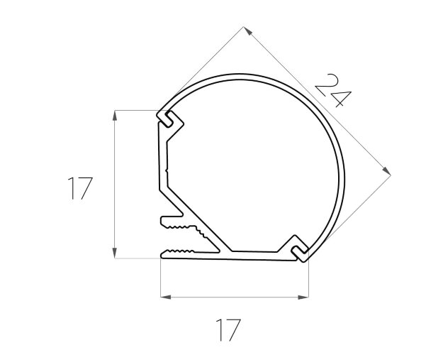 Профиль угловой алюминиевый LC-PUT-1717-2 Anod - фото 3