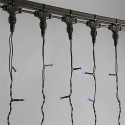 Гирлянда Занавес 2 x 2 м Синий 220В, 400 LED, Провод Черный ПВХ, IP54