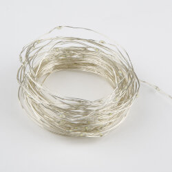 ULD-S1000-100-SCB-3AA WHITE IP20 DEW Гирлянда светодиодная на батарейках 3AA не в-к, Роса, 10м, 100 светодиодов, Белый свет, Провод медный, TM Uniel