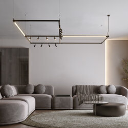 Module System Набор для подвеса Т-образный с питанием (черный) 85189/00