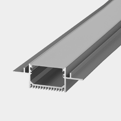 Встраиваемый в гипсокартон алюминиевый профиль Design LED без видимой рамки LG49, 2500 мм, анодированный, LG49-R 010362