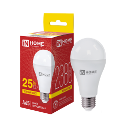 Лампа светодиодная LED-A65-VC 25Вт 230В Е27 3000К 2380Лм IN HOME