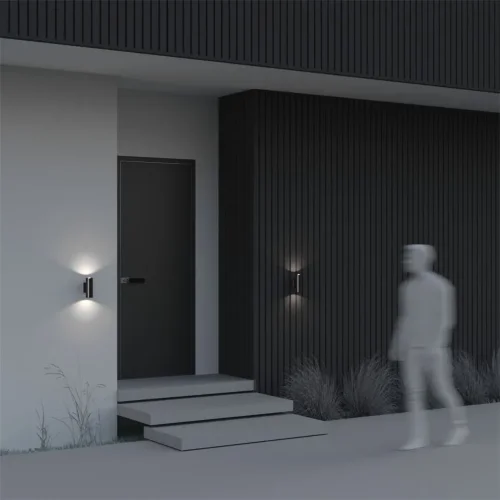 Настенный светильник (бра) Bowery GU10х2 50Вт IP 54 (Черный) - фото 9