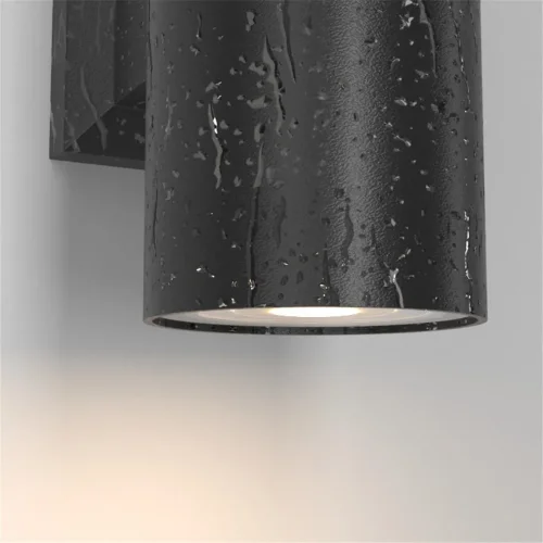 Настенный светильник (бра) Бауэри / Bowery GU10х2 50Вт IP 54 (Черный) O574WL-02B - фото 8