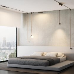 Трековый смарт-светильник для низковольтного шинопровода с двумя режимами работы «Novotech» 359466, серия: EASY - Переключение цв. температуры на корпусе светильника