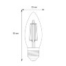 LED-C35-9W-3000K-E27-CL PLS02WH Лампа светодиодная, Форма свеча, прозрачная, Серия Sky, Теплый белый свет 3000К. - фото 6