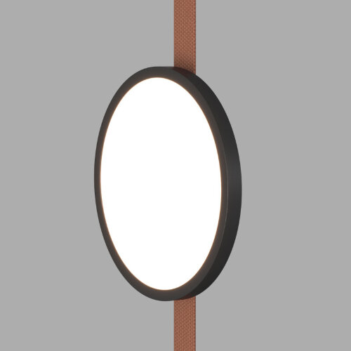 DK5566-BK Cветильник для трека-ремня Belty, серия Flow, со светодиодом, D168*H29.5мм, 48V DC, 10W, RA90, 120°, 4000K, IP20, черный, алюминий.