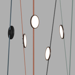 Cветильник для трека-ремня Belty, серия Flow, со светодиодом, D168*H29.5мм, 48V DC, 10W, RA90, 120°, 4000K, IP20, черный, алюминий, Denkirs DK5566-BK