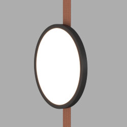 Cветильник для трека-ремня Belty, серия Flow, со светодиодом, D168*H29.5мм, 48V DC, 10W, RA90, 120°, 4000K, IP20, черный, алюминий, Denkirs DK5566-BK