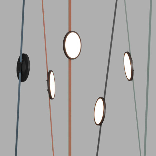 DK5566-BK Cветильник для трека-ремня Belty, серия Flow, со светодиодом, D168*H29.5мм, 48V DC, 10W, RA90, 120°, 4000K, IP20, черный, алюминий. Фото 2