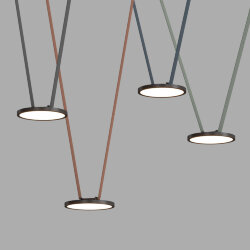 Cветильник для трека-ремня Belty, серия Flow, со светодиодом, D168*H29.5мм, 48V DC, 10W, RA90, 120°, 4000K, IP20, черный, алюминий, Denkirs DK5566-BK