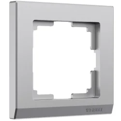 Рамка из поликарбоната на 1 пост Stark серебряный матовый W0011865