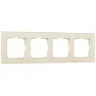 Рамка из стекла на 4 поста Favorit молочный W0041141 - фото