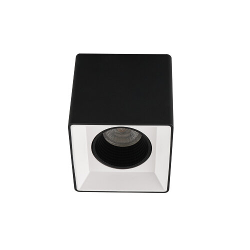 DK3080-BW+BK Светильник накладной IP 20, 10 Вт, GU5.3, LED, черно-белый/черный, пластик.