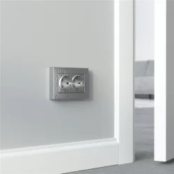 Рамка из поликарбоната для двойной розетки Hammer серебряный W0082406