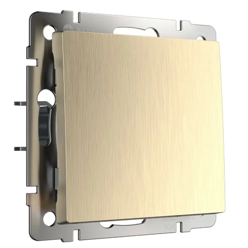 Выключатель одноклавишный проходной (шампань рифленый) W1112010 - фото