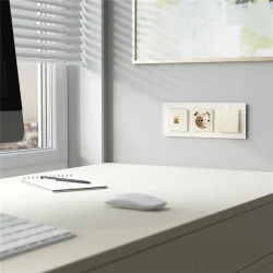 Выключатель одноклавишный проходной (шампань рифленый) W1112010