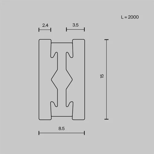 Шинопровод 2 м Flarity латунь (Латунь) TRX154-112BS - фото 5
