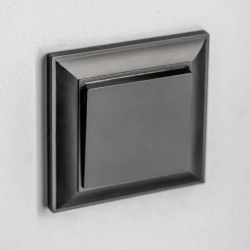 Рамка из поликарбоната на 1 пост Fiore черный W0012208 - фото 2