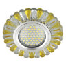 DLS-L145 GU5.3 GLASSY-GOLD Светильник декоративный встраиваемый, серия Luciole, Без лампы, цоколь GU5.3, Доп, светодиодная подсветка 3Вт, Стекло, Зеркальный-прозрачный+светло-желтый - фото 5