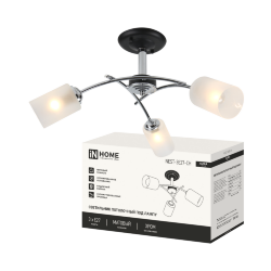 Светильник потолочный под лампу AURA NEST-3E27-CH 3хЕ27 матовый плафон хромированный корпус IN HOME