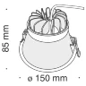 Встраиваемый светильник Стелла / Stella 14 Вт 3000 К 120° (Белый) DL039-L15W3K - фото 2