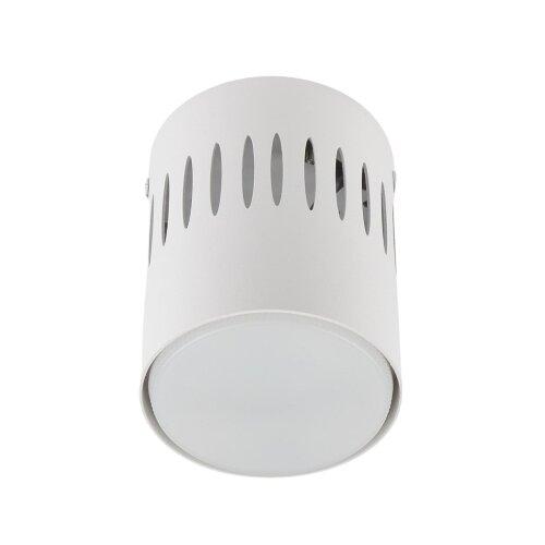 DLC-S619 GX53 WHITE Светильник декоративный накладной, серия Sotto. Без лампы, цоколь GX53. Доп. светодиодная подсветка 3Вт. Металл. Белый. TM Fametto - фото