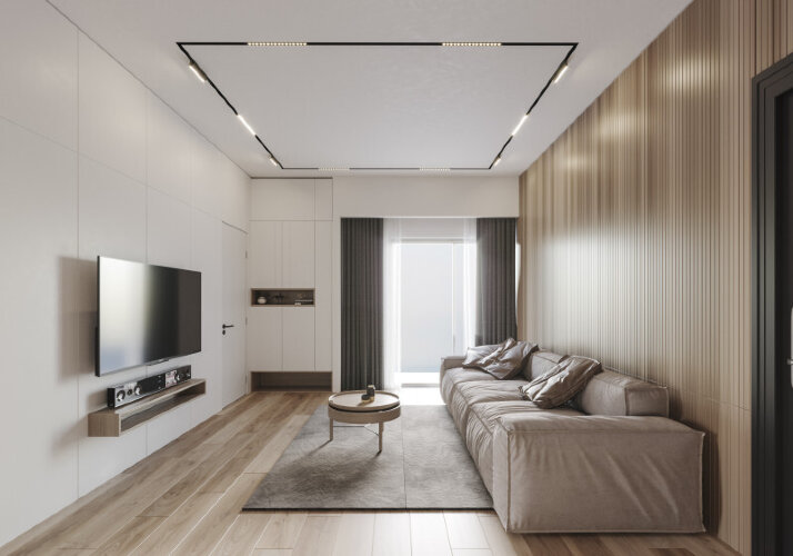 TR2023-BK Профиль-трек SMART ONE, для натяжных потолков, 3 м, алюминий, черный. Фото 5