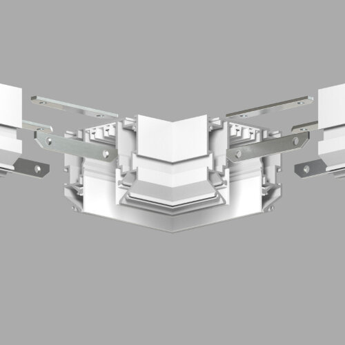 TR2026-WH Угловой элемент 90° трека SMART ONE, алюминий, белый. Фото 2
