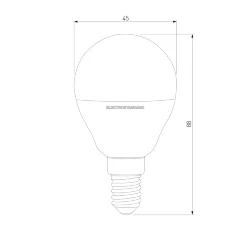 Светодиодная лампа Dimmable G45 7W 4200K E14 BLE1449 (063765)