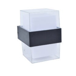 ULU-P26B-2x5W-4000K IP65 BLACK Светильник светодиодный уличный, Архитектурный накладной, Белый свет 4000K, Корпус черный, TM Uniel