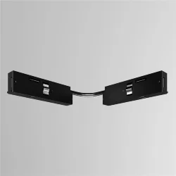 Коннектор питания угловой с проводом 6см Levity (Черный)