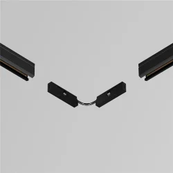 Коннектор питания угловой с проводом 6см Levity (Черный)