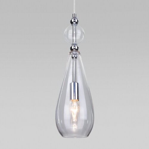 Подвесной светильник со стеклянным плафоном - фото 1