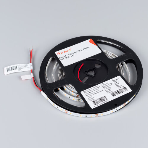 Светодиодная лента RT-А60-8mm 12V Pink (4.8 W/m, IP20, 2835, 5m) (Arlight, 4.8 Вт/м, IP20) 013571(2) - фото 2