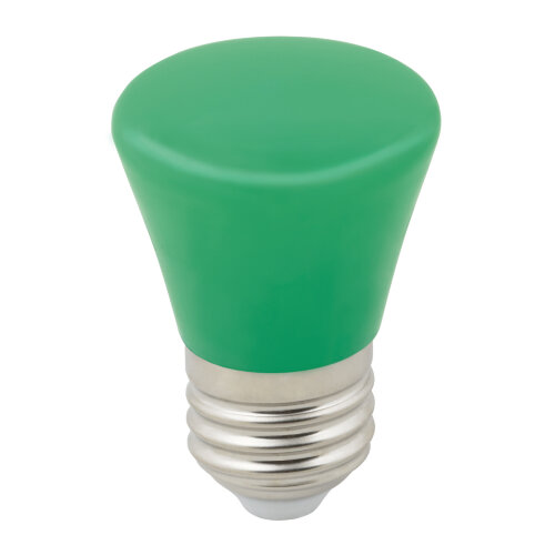 LED-D45-1W-GREEN-E27-FR-С BELL Лампа декоративная светодиодная, Форма Колокольчик, матовая, Цвет зеленый, Картон. - фото 1
