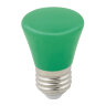 LED-D45-1W-GREEN-E27-FR-С BELL Лампа декоративная светодиодная, Форма Колокольчик, матовая, Цвет зеленый, Картон. - фото 1
